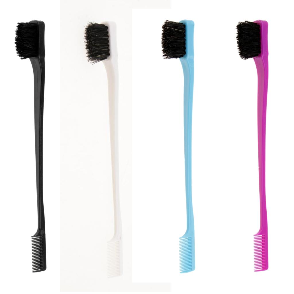 10x 7'' Beauty Double Sided Edge Control Hair Comb Styling Hairbrush Blue