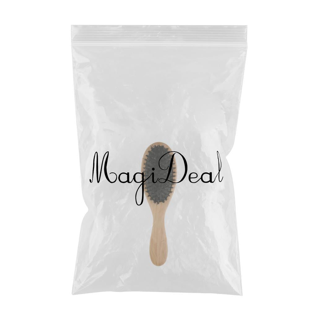 4xWooden Hair Brush Paddle Hairbrush Thick Curly Hair Detangler Scalp Massage