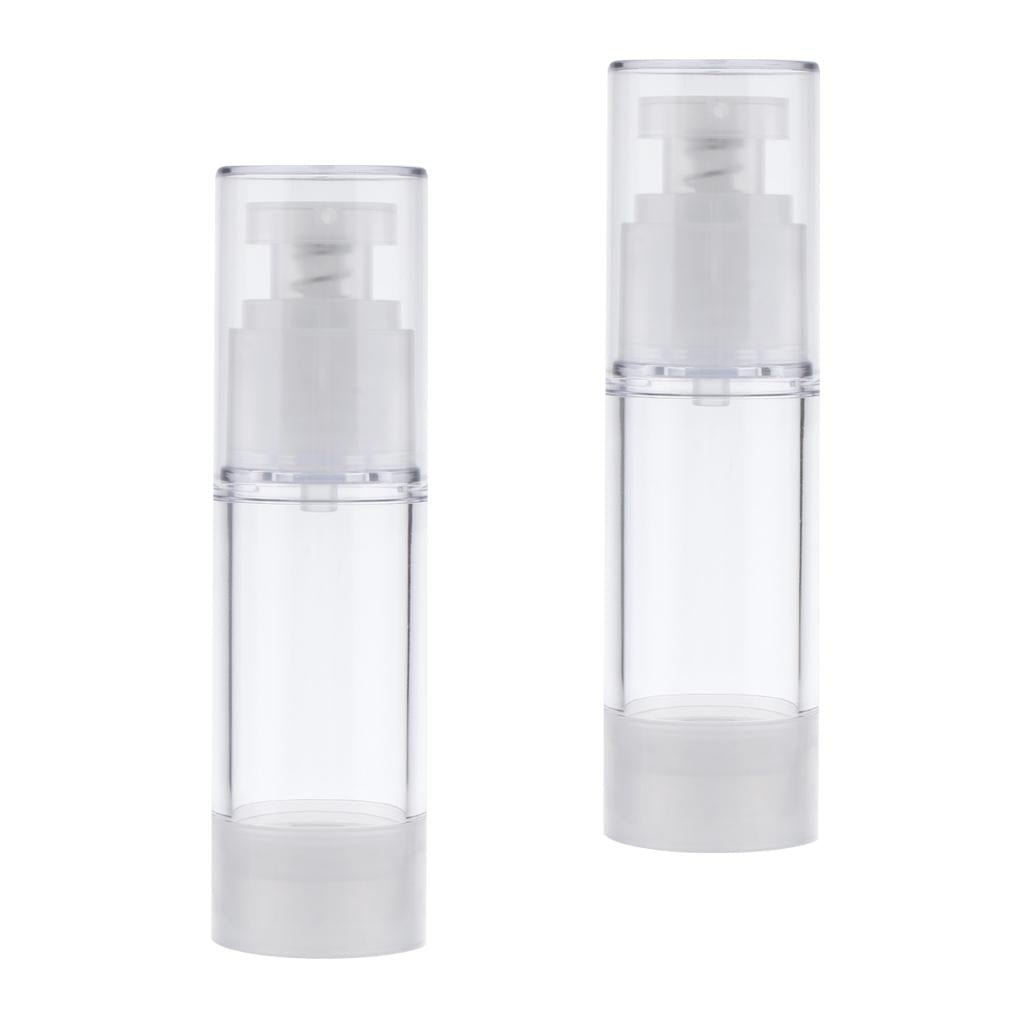 2x2 Pieces Empty Lotion Cosmetic Cream Bottles Airless Pump Dispenser 30ml