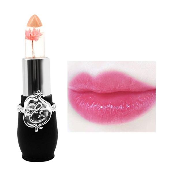 5xJelly Flower Lipstick Lasting Temperature Changing Lip Balm Pink Flower