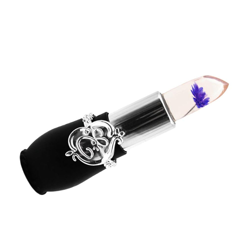 4xJelly Flower Lipstick Lasting Temperature Changing Lip Balm Purple Green