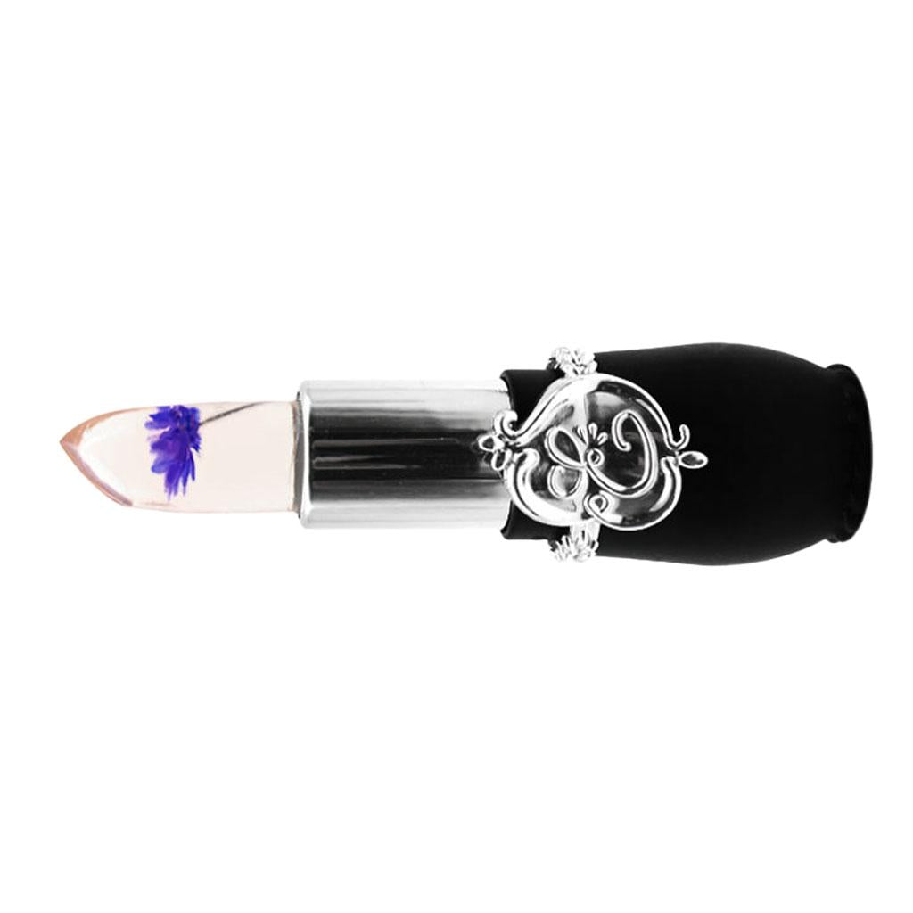 3xJelly Flower Lipstick Lasting Temperature Changing Lip Balm Purple Green
