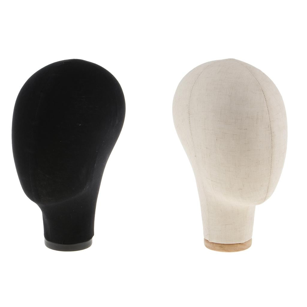 10pcs Mannequin Canvas Block Head Wig Hat Display With Mount Hole 21 Beige"