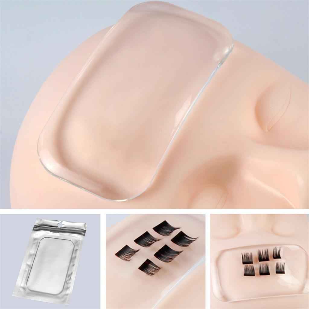 Silicone False Lashes Holder Pad for Eyelash Extensions, Lash Holder, 3.4'' x 5.5'' x 0.1''
