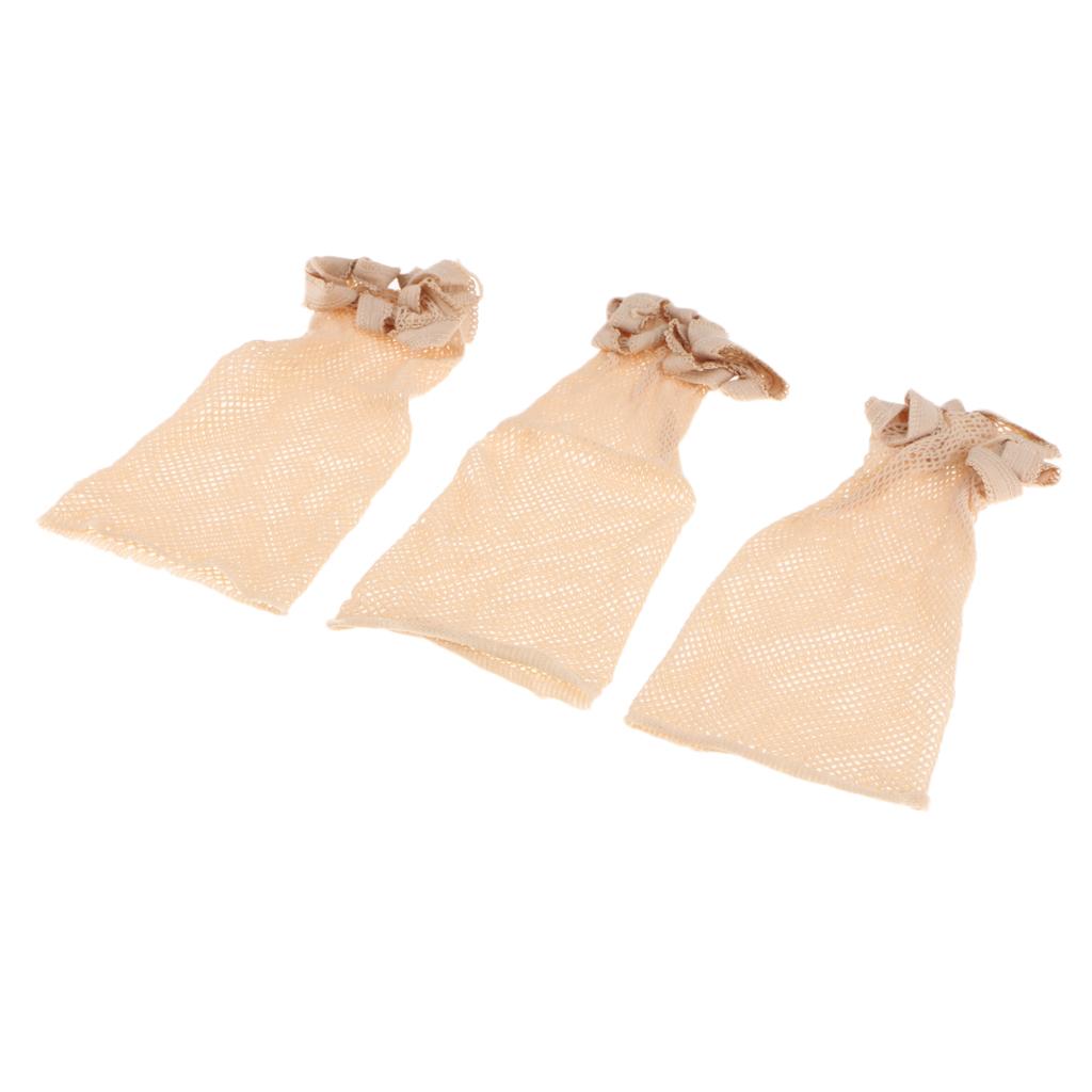 4x3Pcs Elastic Open End Mesh Net Wig Caps Stretchy Snood for Long Short Hair