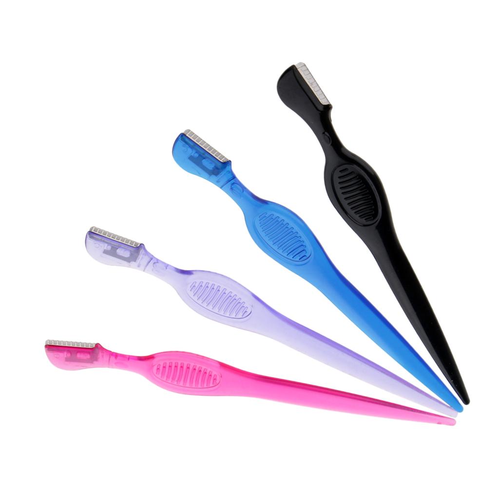4x4pcs Eyebrow Trimmer Lip Brow Shaper Shaver Facial Hair Remover Random