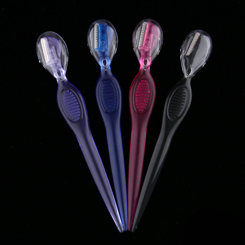 3x4pcs Eyebrow Trimmer Lip Brow Shaper Shaver Facial Hair Remover Random