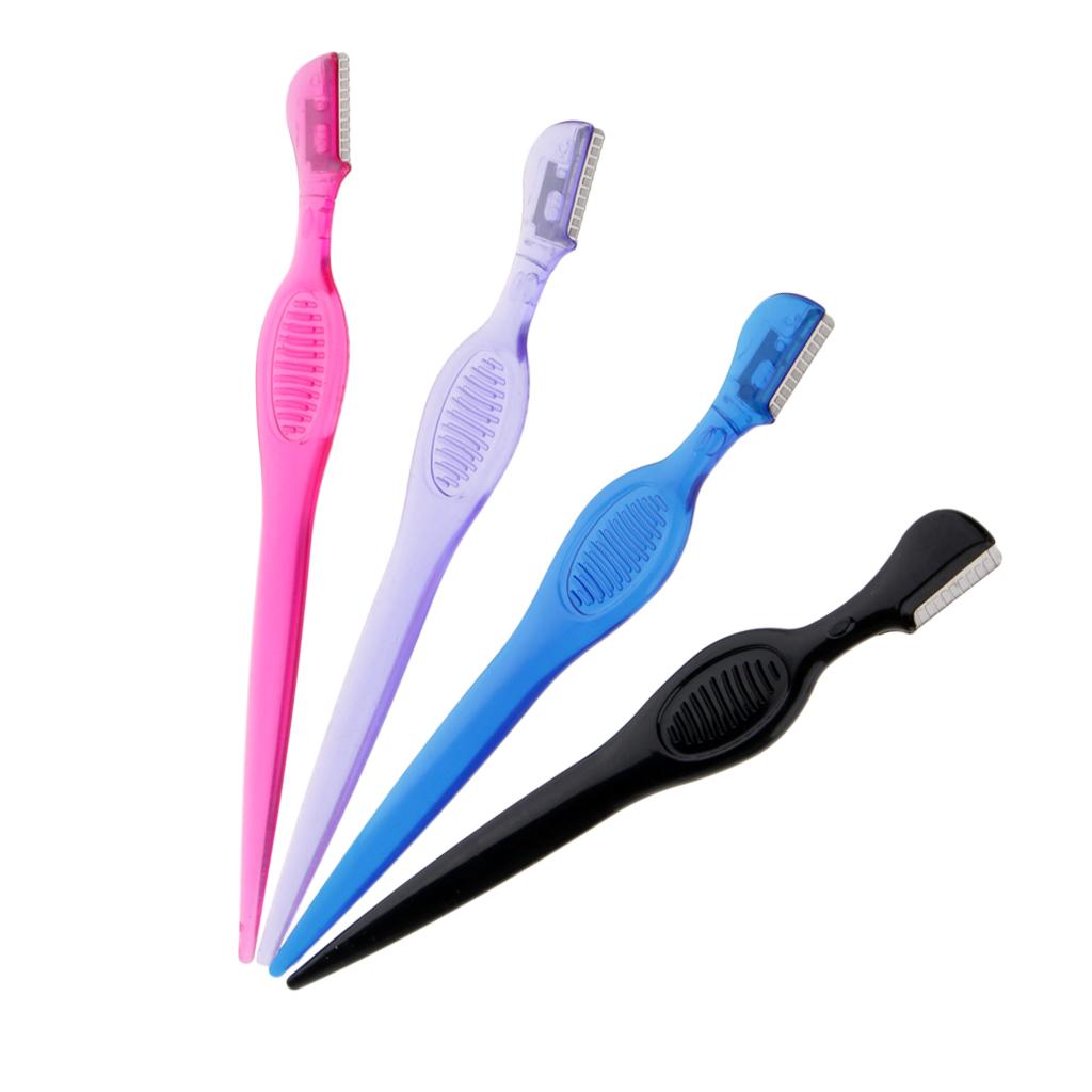 3x4pcs Eyebrow Trimmer Lip Brow Shaper Shaver Facial Hair Remover Random