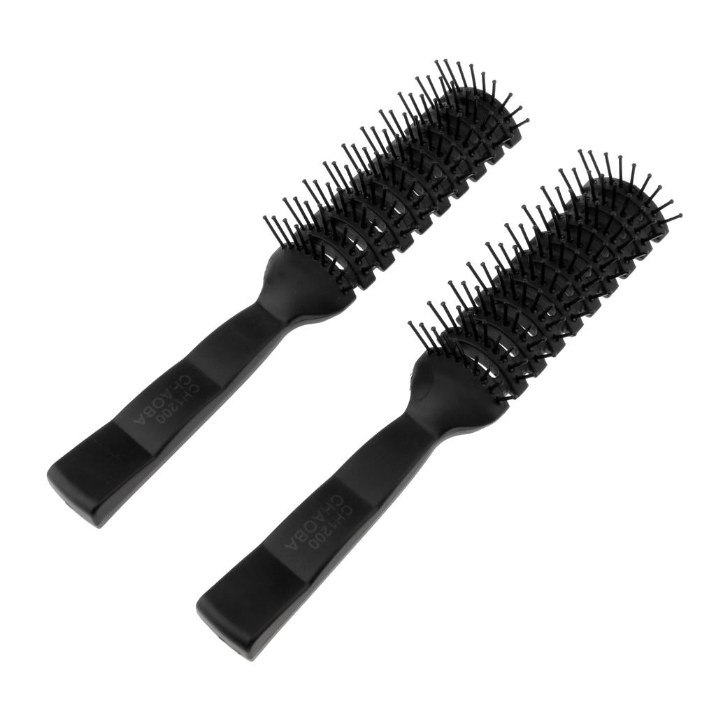 2x2 Styling Hair Brush Ribs Comb Anti-Static Salon Dedicated Curly Hair Comb