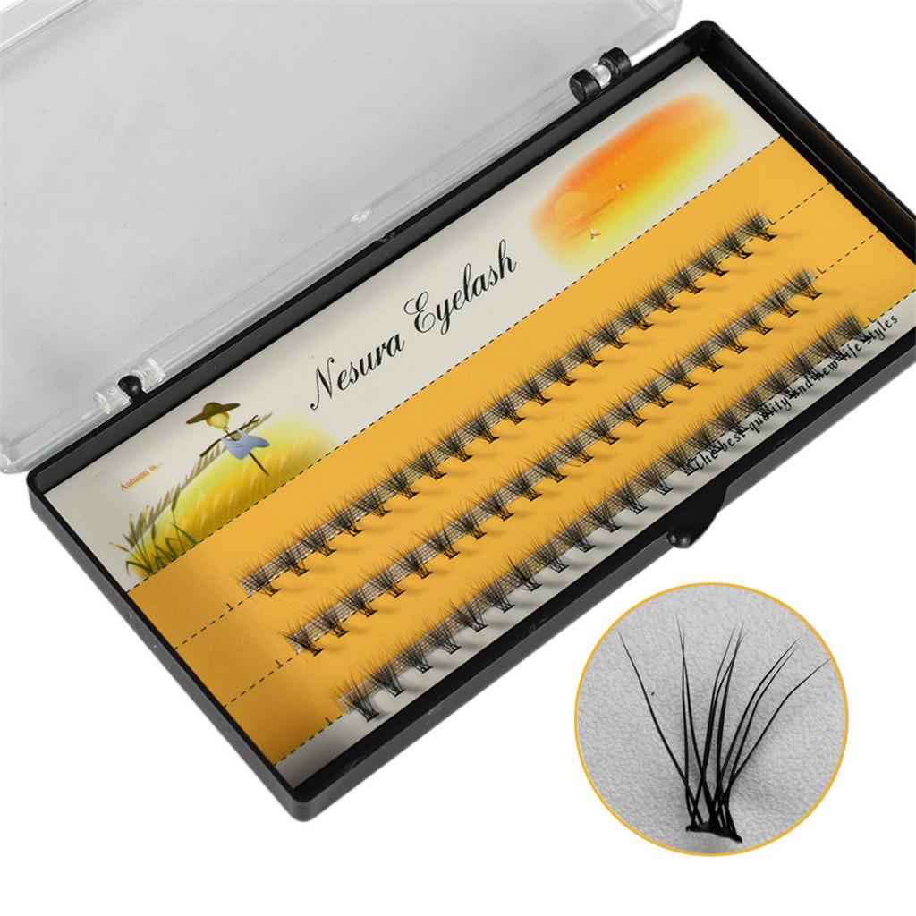 10 Root 60pcs 6mm Black Handmade False Eyelashes Natural Long Individual Eyelashes Extension Fake Lashes Makeup Beauty Cosmetic