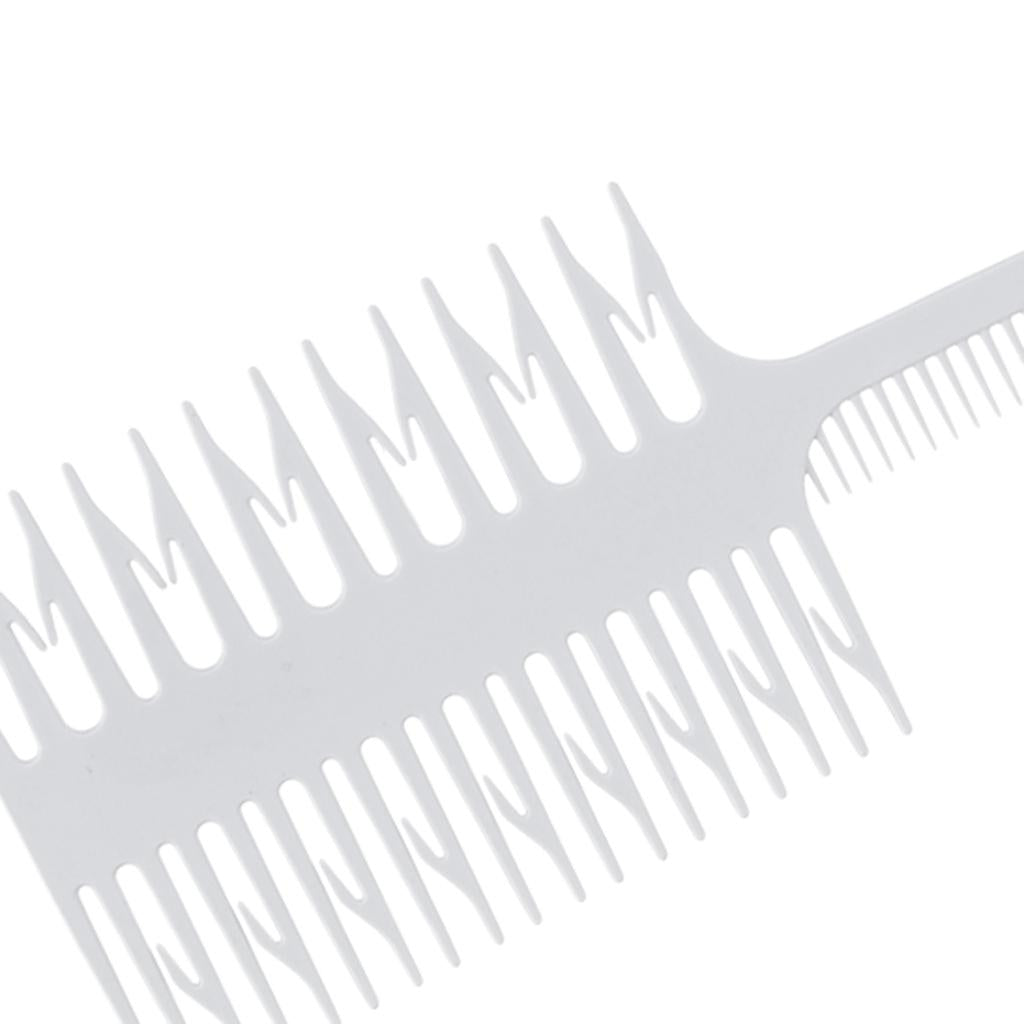 4xSalon 3-Way Weaver Weaving Comb Hair Dyeing Sectioning Highlighting White