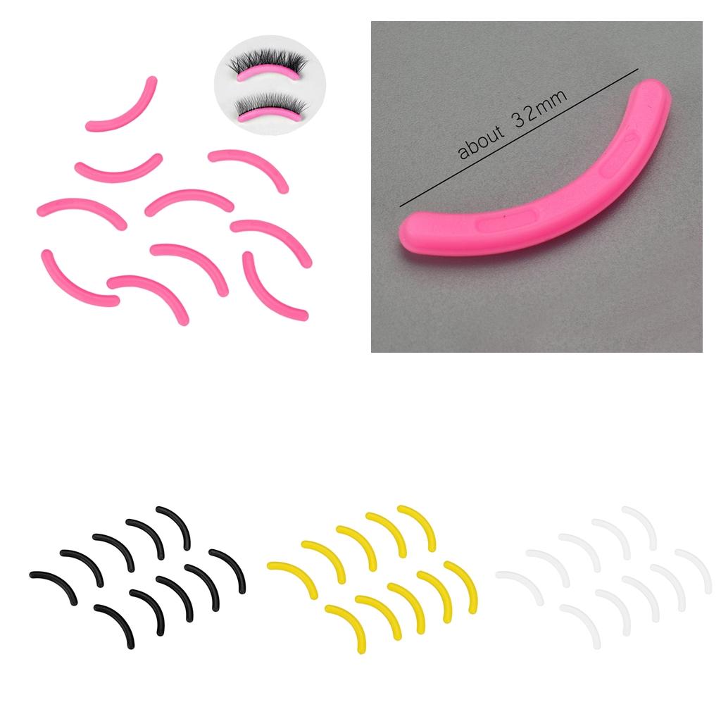 2xSilicone Strips for False Eye Lash Extension Show Display Stand Holder Pink