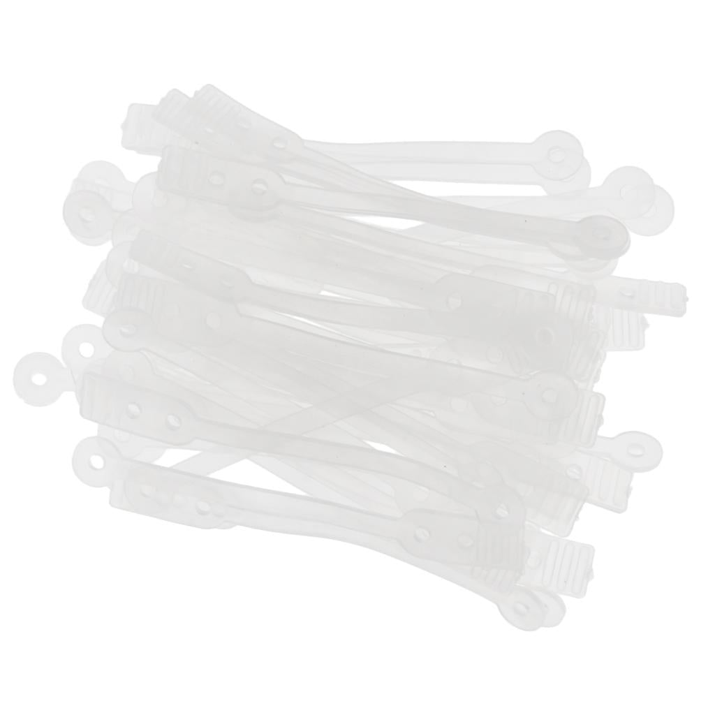 100pcs/pack Salon Hair Roller Rubber Band Hair Rod Clip Accessory Clear