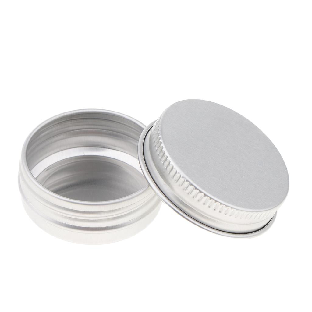 20pcs Aluminium Lip Balm Tin Pots Cosmetic Cream Jars Bottle Container