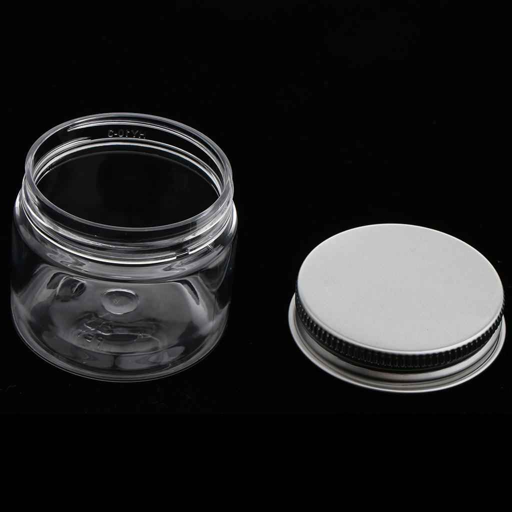 10pcs Empty Cosmetic Pots Lip Balm Container Jar Aluminum Cap Tins  50ml