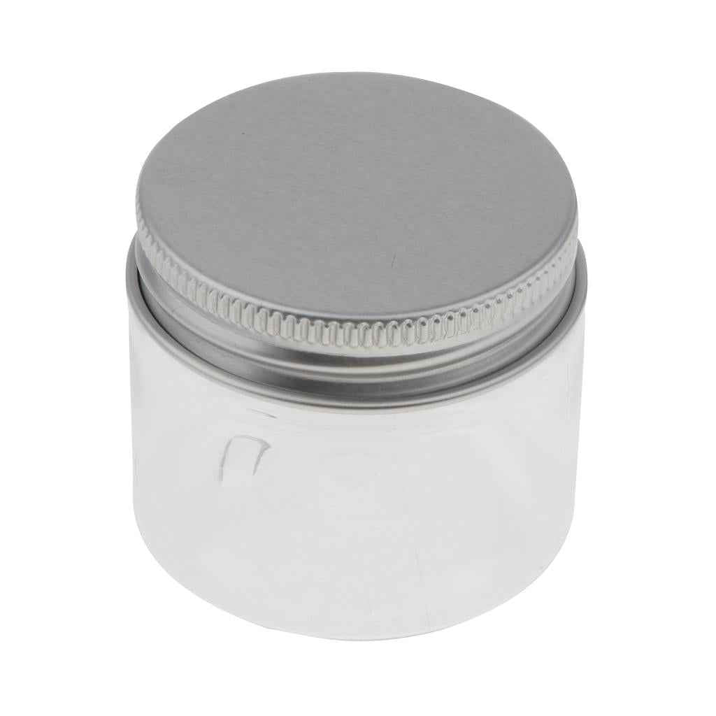 10pcs Empty Cosmetic Pots Lip Balm Container Jar Aluminum Cap Tins  50ml