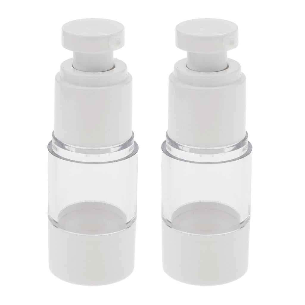 4x2x Sterile Airless Pump Bottle Refillable Toner/Lotion/Serum Container 15ml