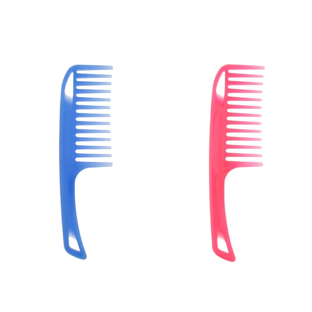 2PCS Detangling Hair Comb Hair Conditioning Comb Wide Tooth Hairbrush Salon