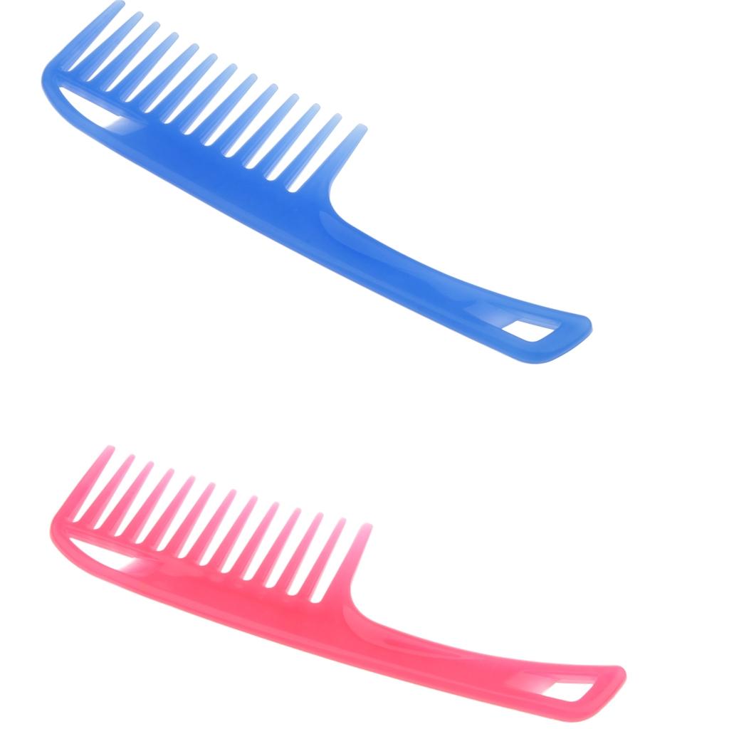 2PCS Detangling Hair Comb Hair Conditioning Comb Wide Tooth Hairbrush Salon