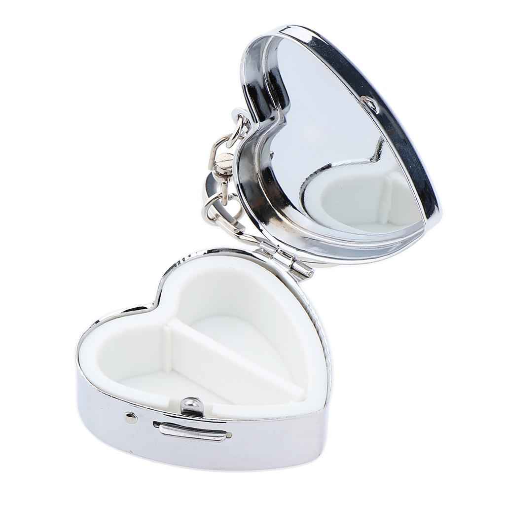 Heart Shaped Candy Pills Box Portable Tin Pots Cosmetic Jars Cases Container