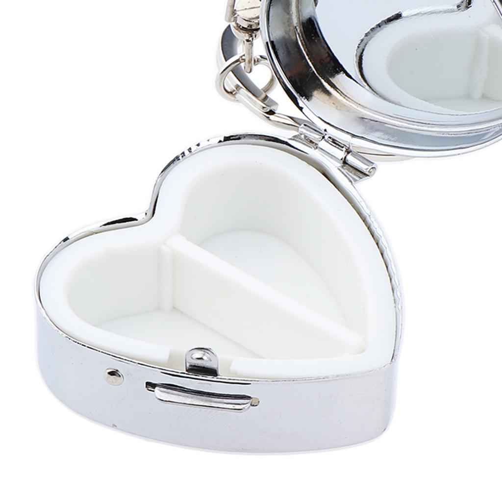 Heart Shaped Candy Pills Box Portable Tin Pots Cosmetic Jars Cases Container