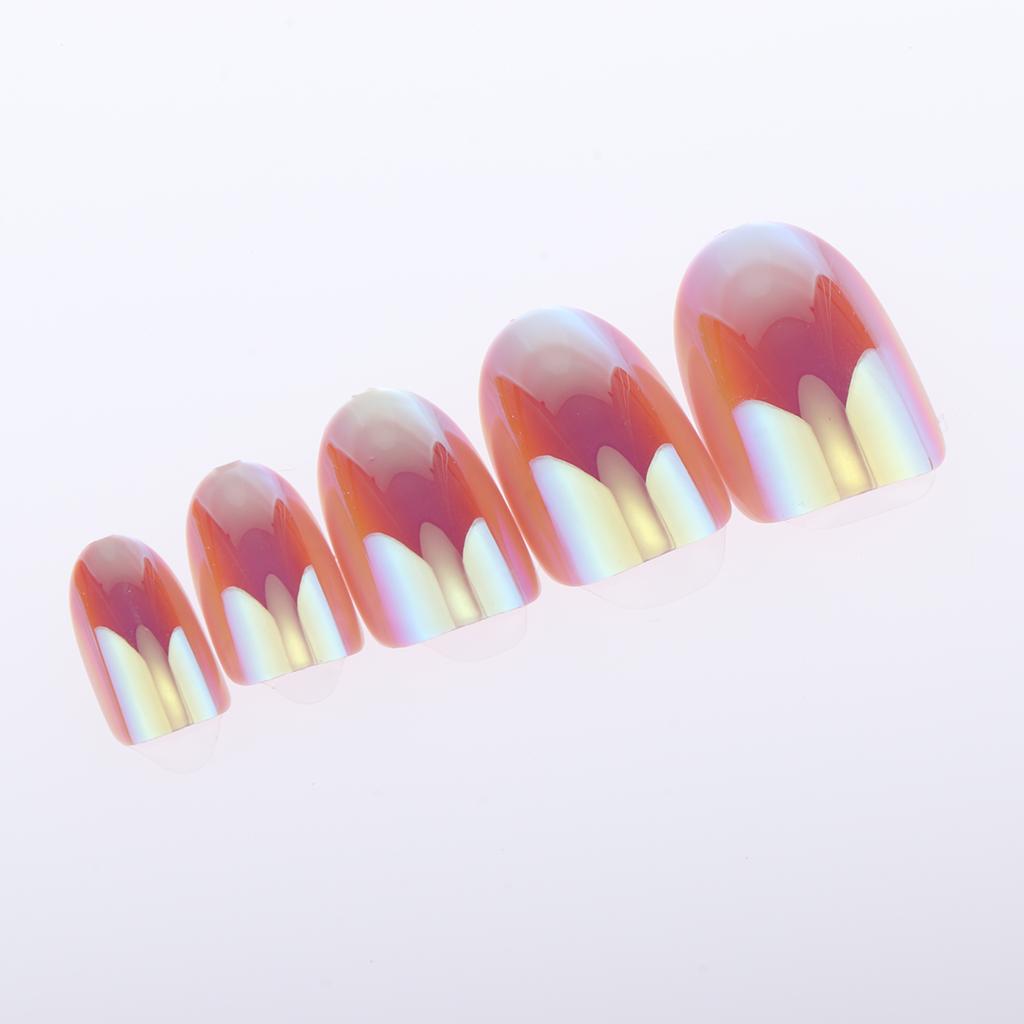 34 Pcs Nail Art Tips Set Ombre False Nails & Salon DIY Manicure Suction Tool