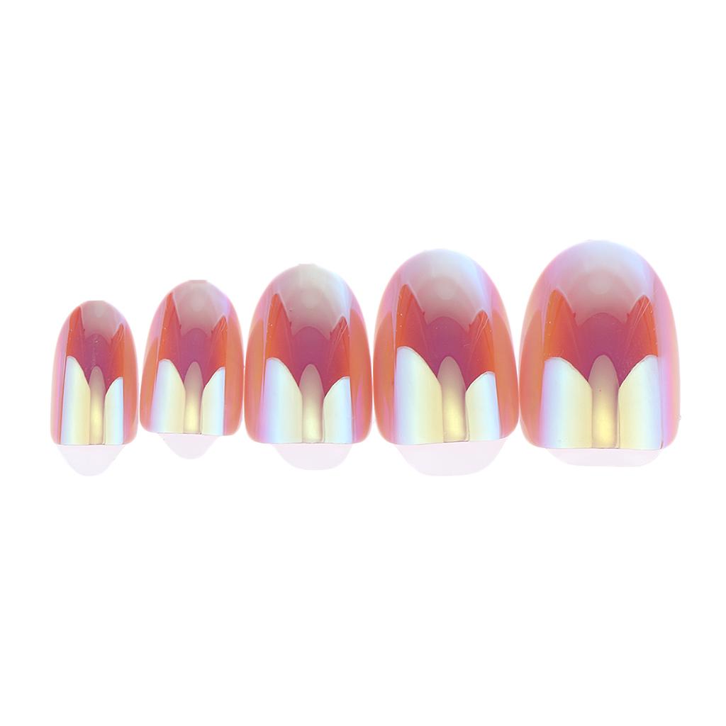 34 Pcs Nail Art Tips Set Ombre False Nails & Salon DIY Manicure Suction Tool