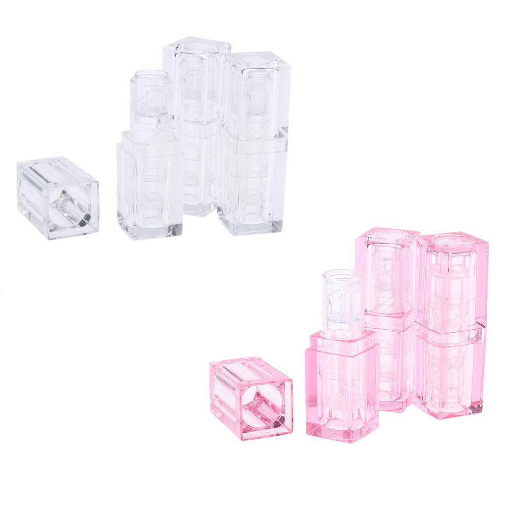 2x3x 3.8g Empty Lip Balm DIY Tubes Cosmetic Containers Lipstick Bottles Transparent