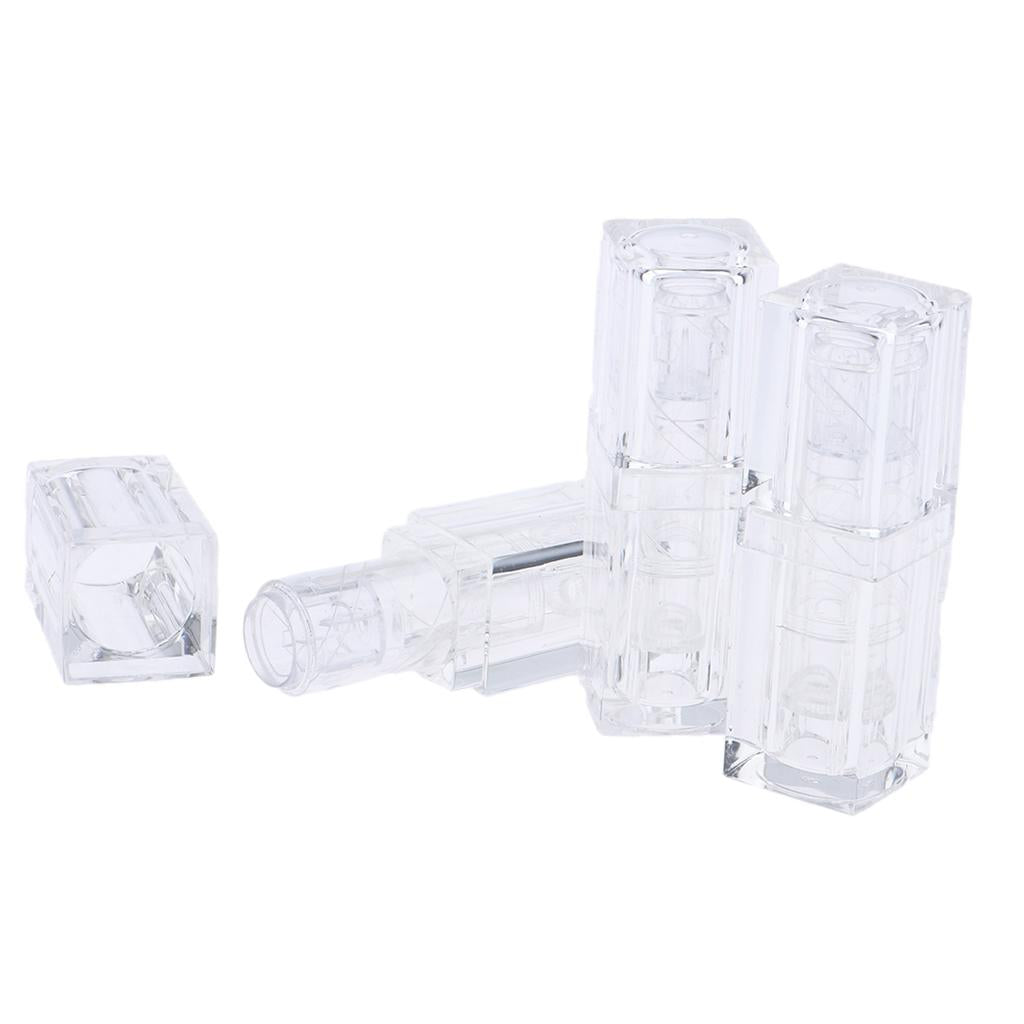 2x3x 3.8g Empty Lip Balm DIY Tubes Cosmetic Containers Lipstick Bottles Transparent