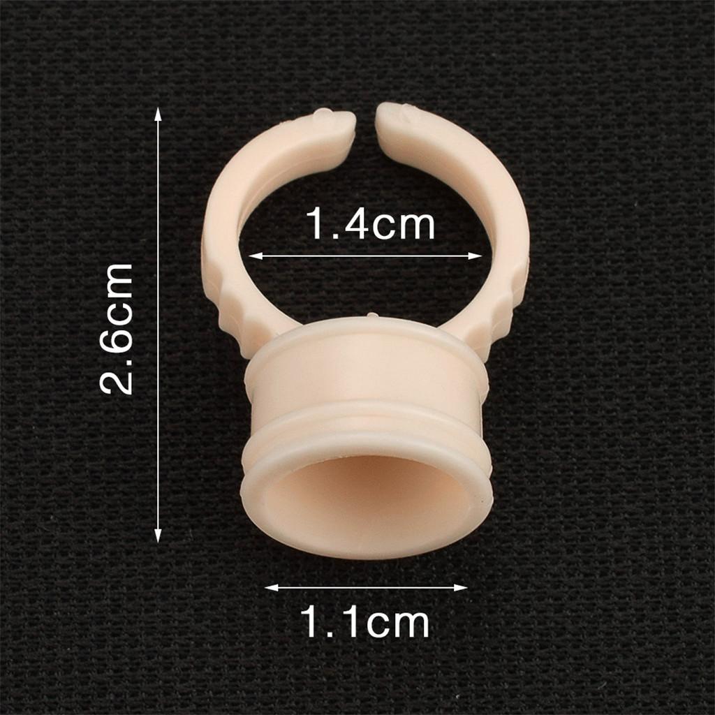 3x100PCS Silicone Pigment Rings Tattoo Ink Cups Makeup Ring Glue Holder Soft M