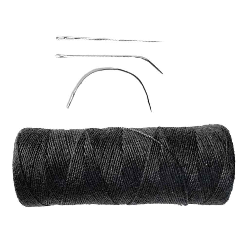 Polyester Hair Track Weft Weaving Sew Decor Thread For Hair Extensions Black