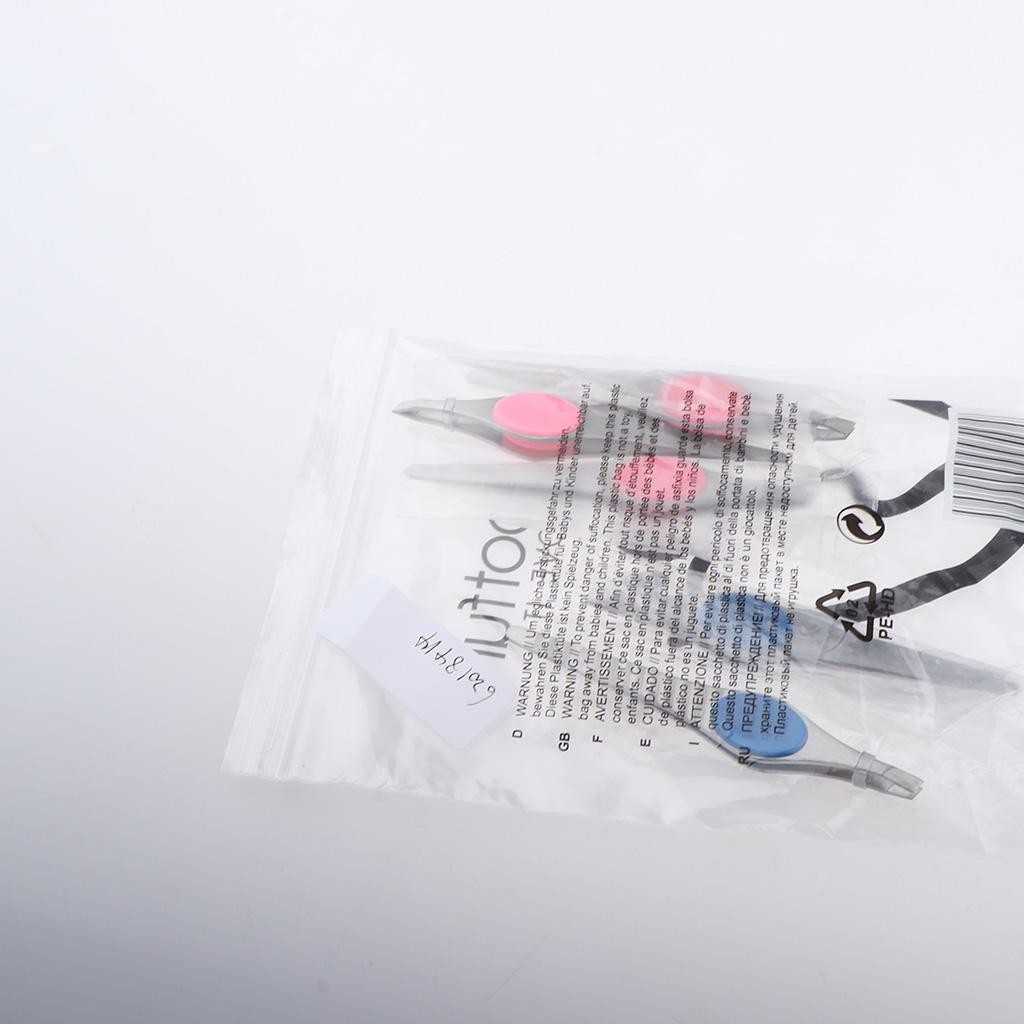 2x5x Stainless Slant Flat Tweezers for Eyebrow Shaping Facial Hair Removal 02
