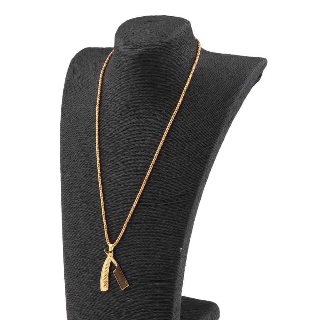 Personalized Necklace Barber Shaver Pendant Metal Necklace Chain for Men 01
