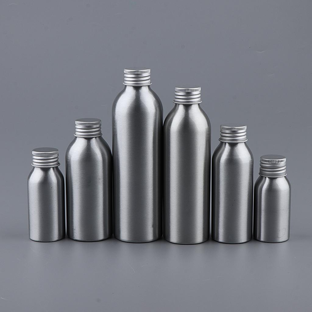 2x2Pcs Aluminum Empty Refillable Cream Lotion Bottle Travel Shampoo Container