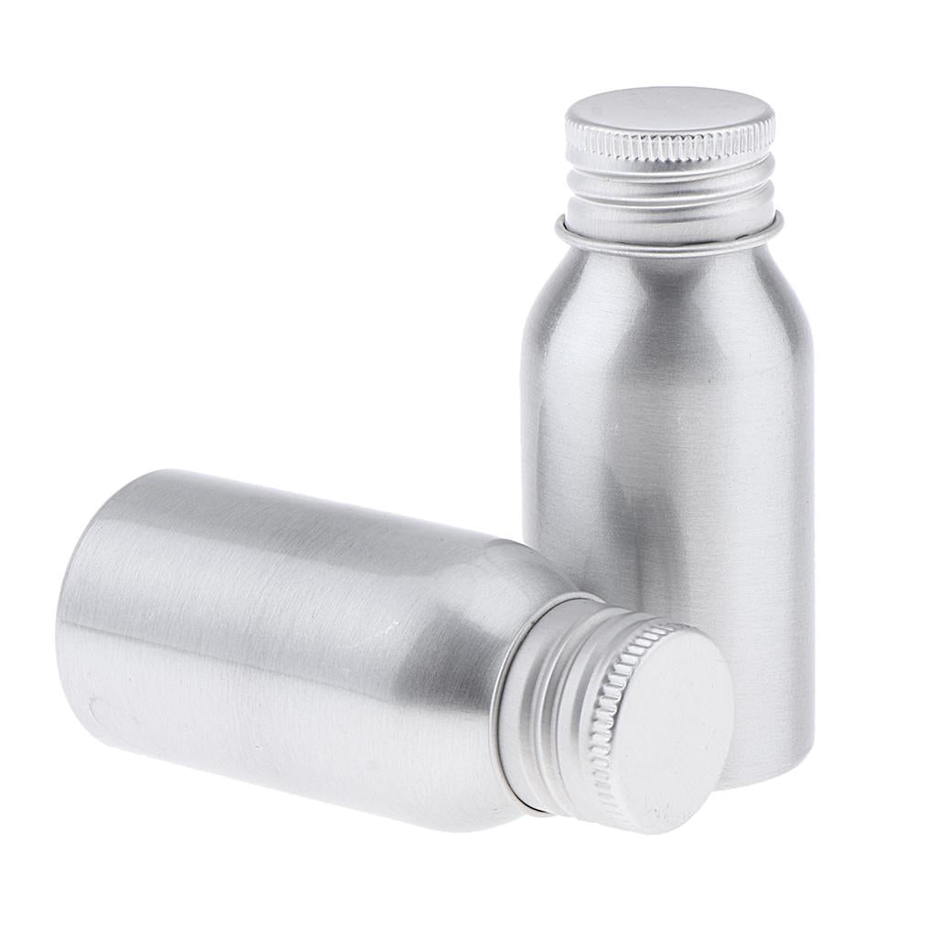 3x2Pcs Aluminum Empty Refillable Cream Lotion Bottle Travel Shampoo Container