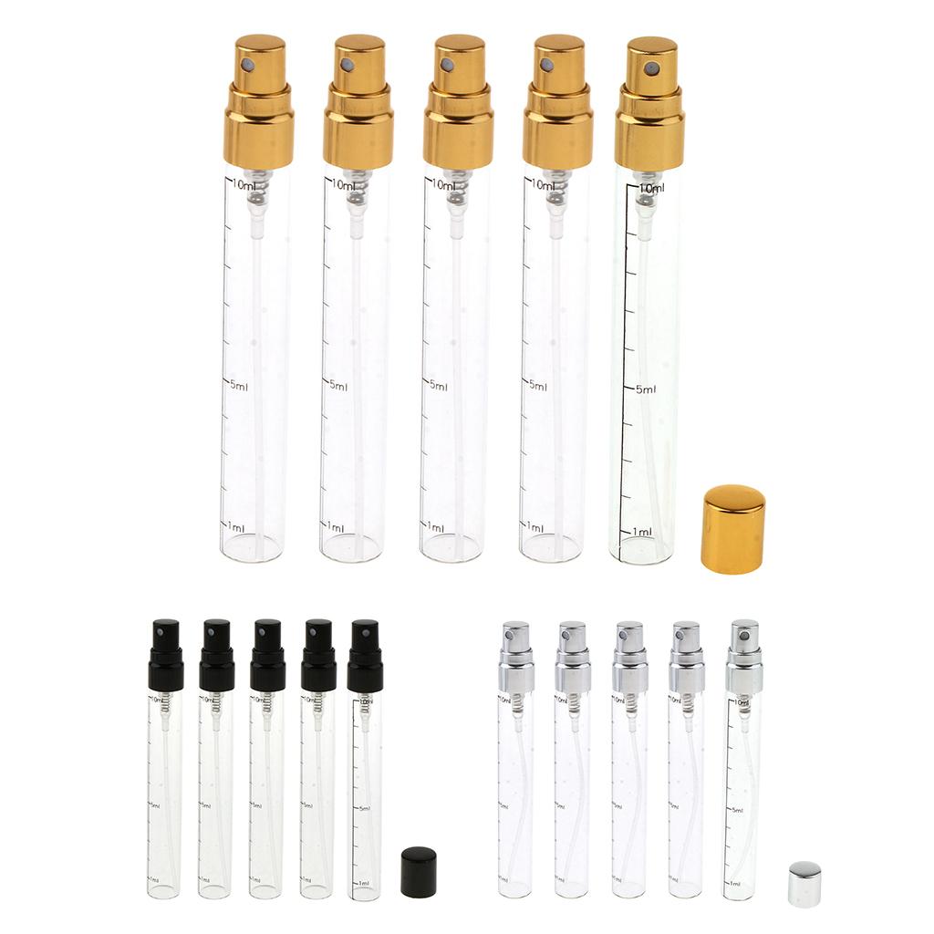 15x Empty Perfume Aftershave Spray Bottles Refillable Fine Mist Sprayer 10ml