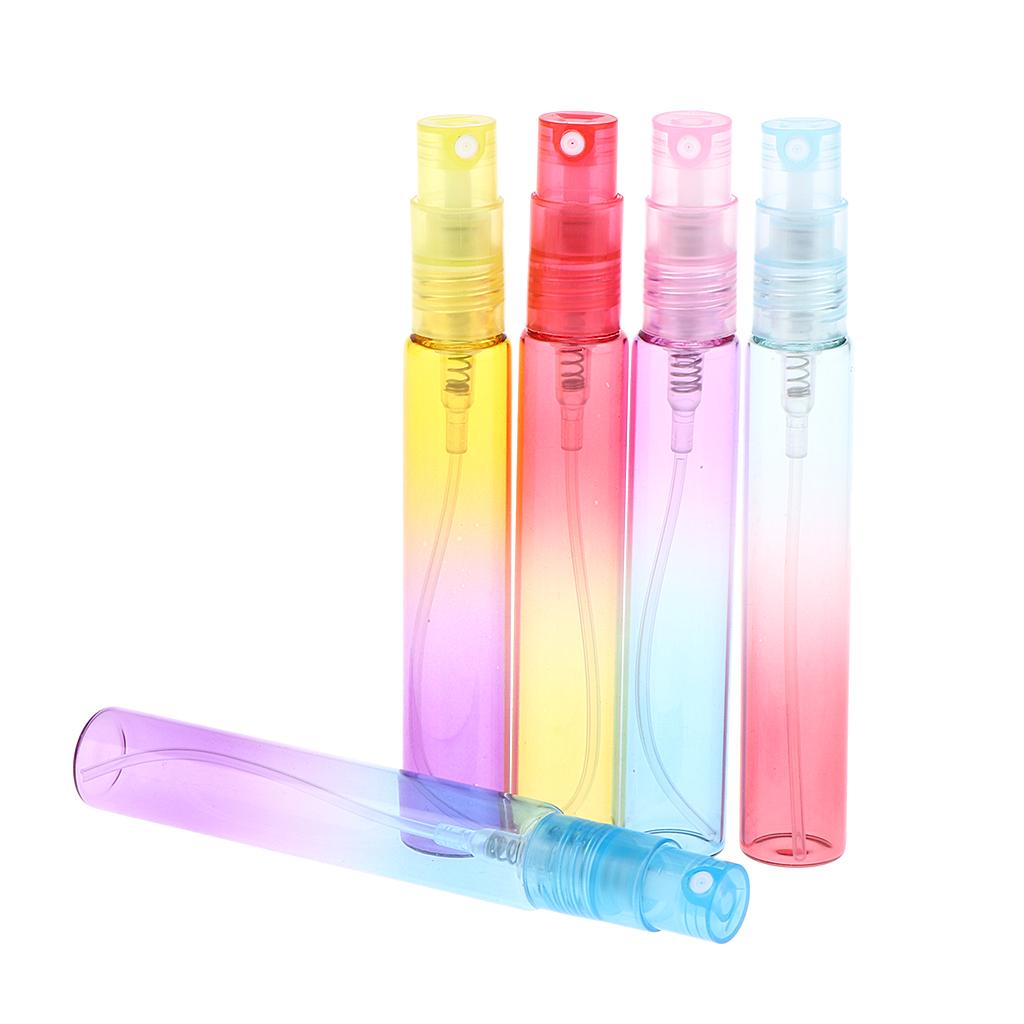 6x5x Empty 4/8mL Refillable Perfume Bottles Pump Spray Tube Glass Vials 10 cm