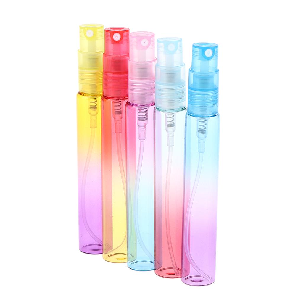 6x5x Empty 4/8mL Refillable Perfume Bottles Pump Spray Tube Glass Vials 10 cm
