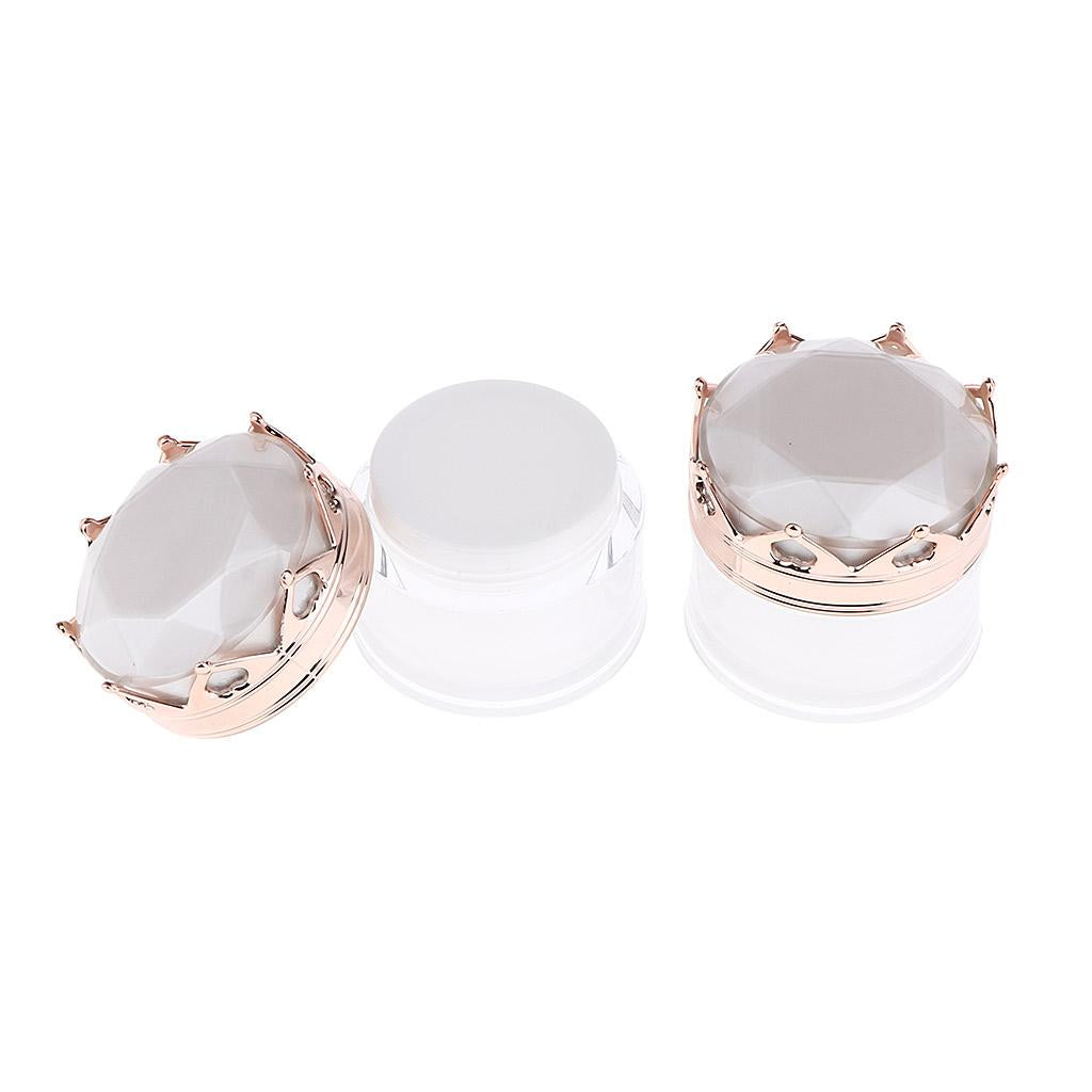 3x2Pcs Empty Plastic Makeup Cream Jar Lotion Bottle Cosmetic Container Filling