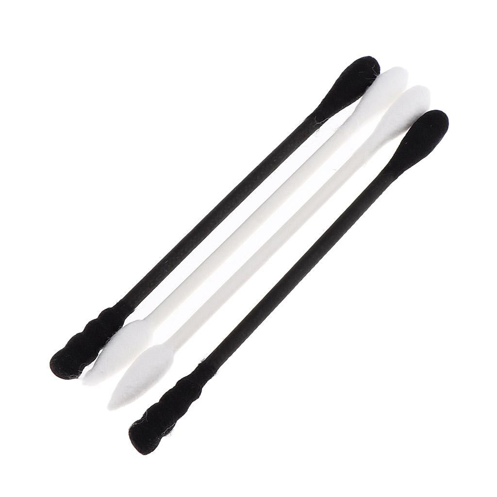 4x300Pcs Cotton Swabs Buds Spiral Pointed Tips Makeup Applicators White Black