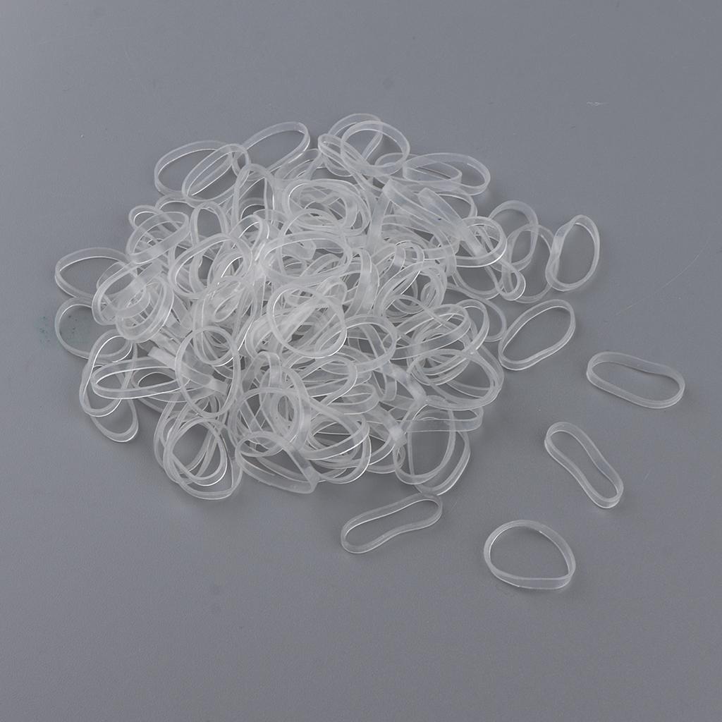 2xElastic Rubber Ring Band Ponytail Holder Rubber Hair Decoration for Women