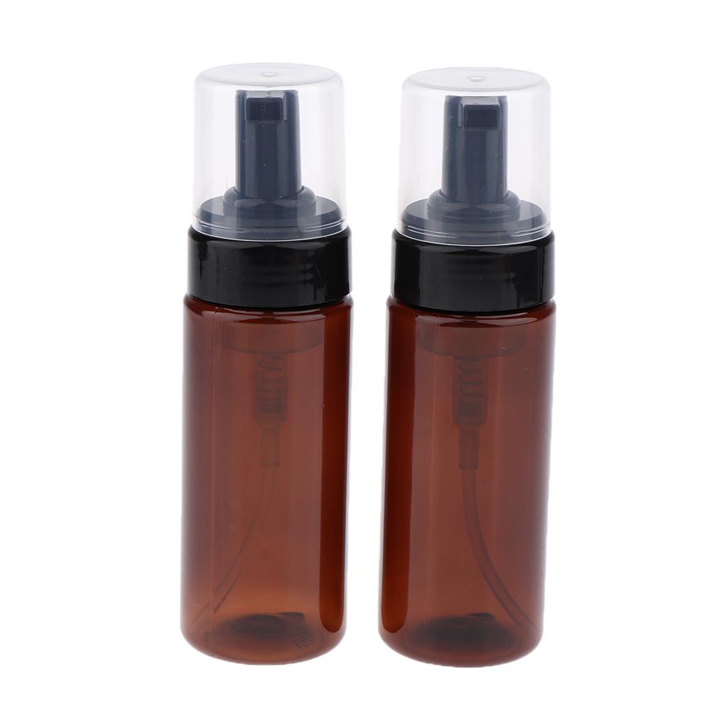 4x2pcs Foaming Soap Dispenser Pump Bottle Makeup Cosmetic Bottles 150ml Brown