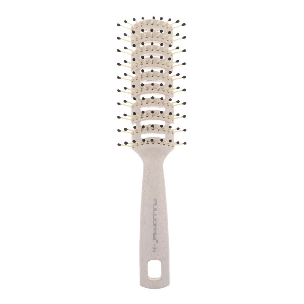2xMen's Oily Hair Pick Comb Salon Dye Hairdressing Styling Wide Tooth White