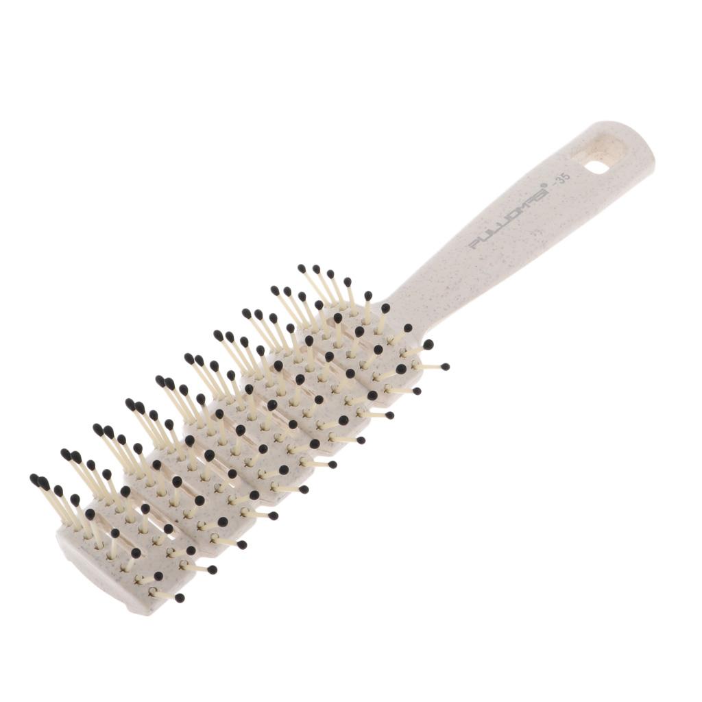 2xMen's Oily Hair Pick Comb Salon Dye Hairdressing Styling Wide Tooth White
