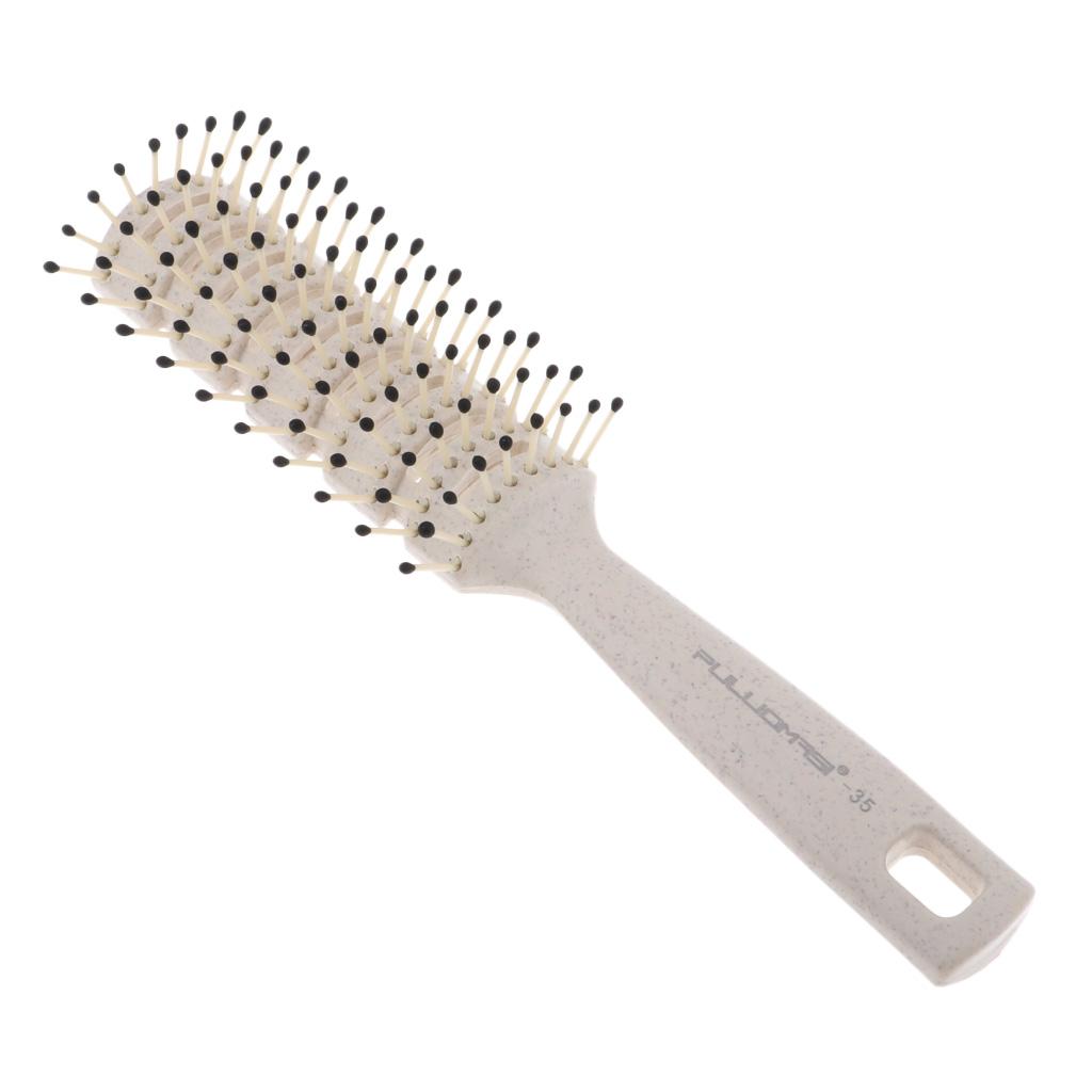 2xMen's Oily Hair Pick Comb Salon Dye Hairdressing Styling Wide Tooth White
