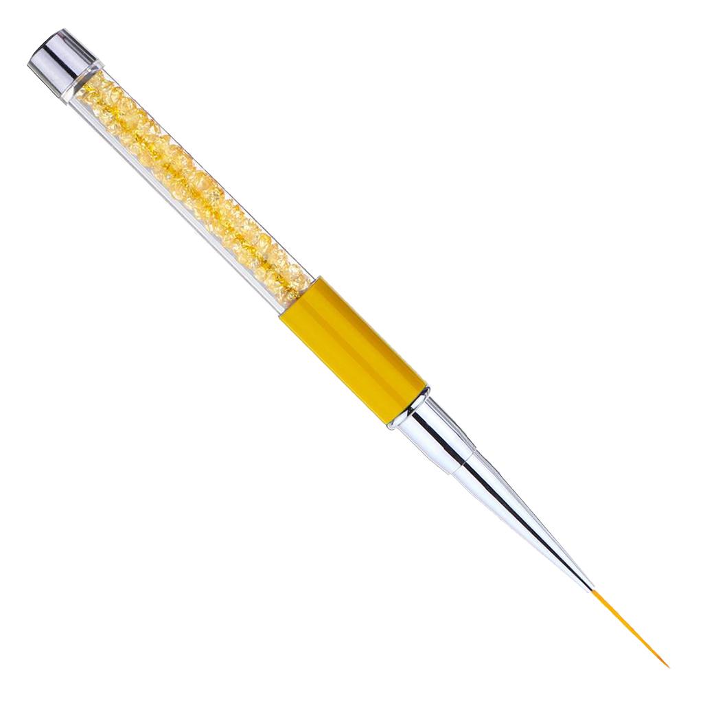 2xCrystal Nail Art Design DIY Drawing Painting Striping UV Gel Pen Brush 19mm