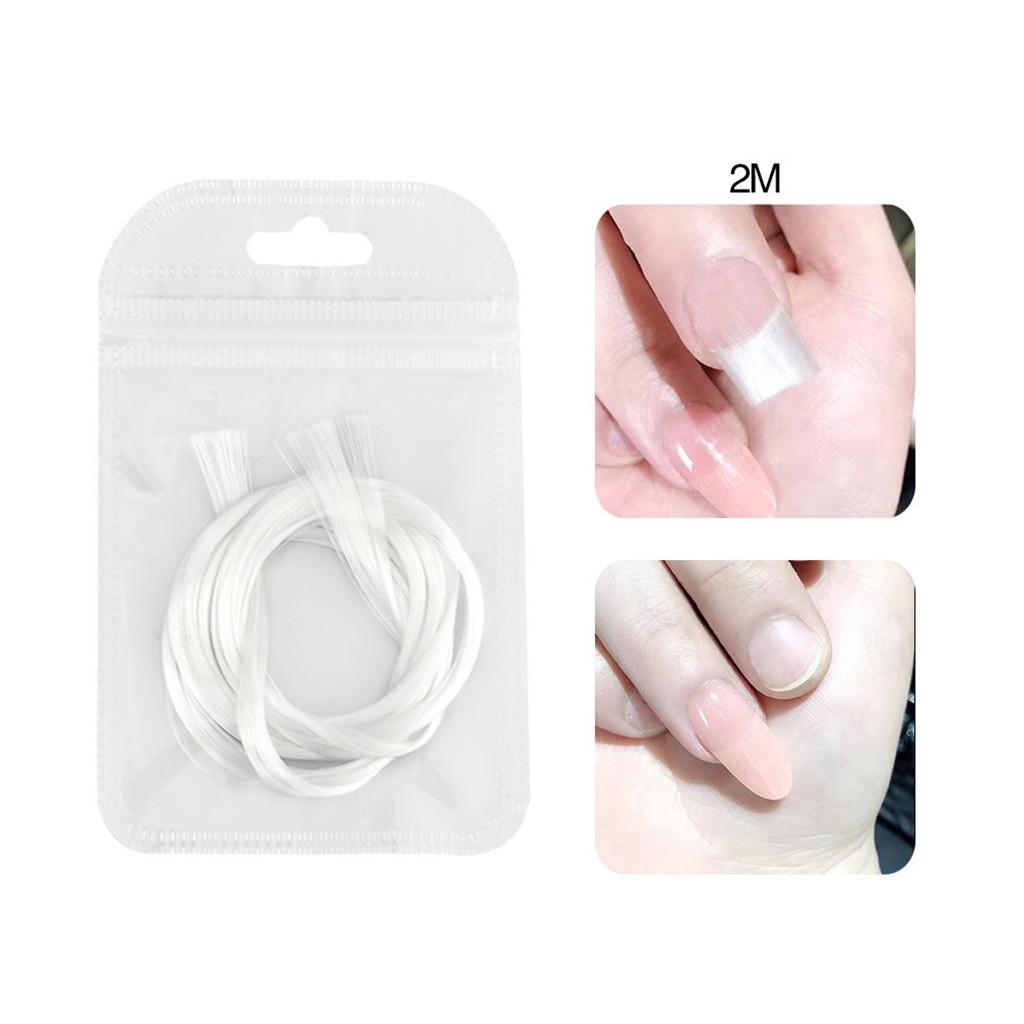 3xAdhesive Nail Extension Fiberglass Tips Form Building Fiber Glass 200cm