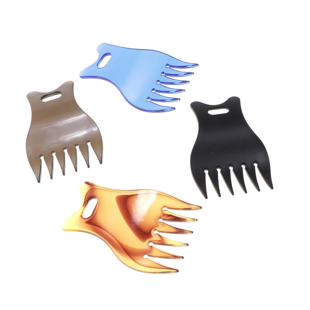 3xProfessional Plastic Wide Tooth Oily Hair Comb Styling Hair Lift Combs Blue