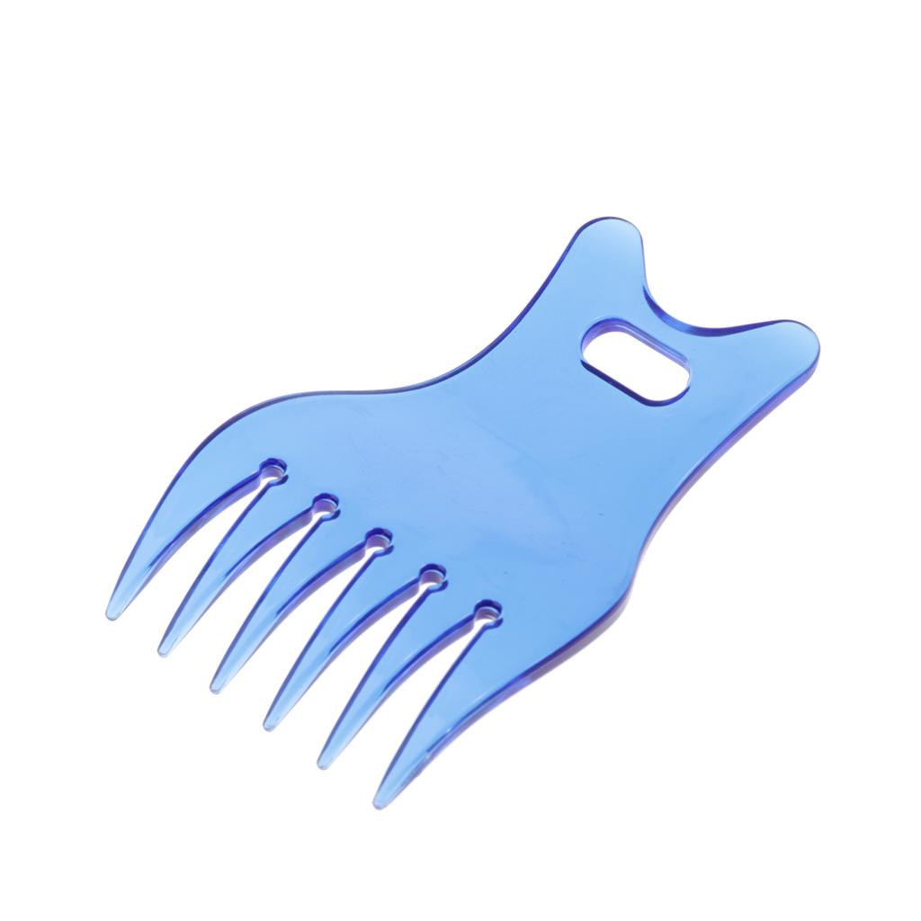 3xProfessional Plastic Wide Tooth Oily Hair Comb Styling Hair Lift Combs Blue