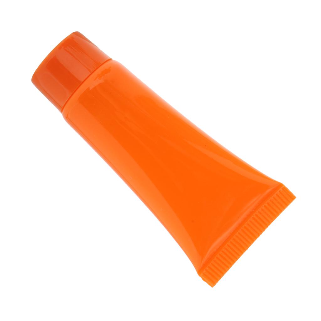 20x 10ml Empty Plastic Tubes Bottles for Body Lotion Cream Lip Gloss Orange